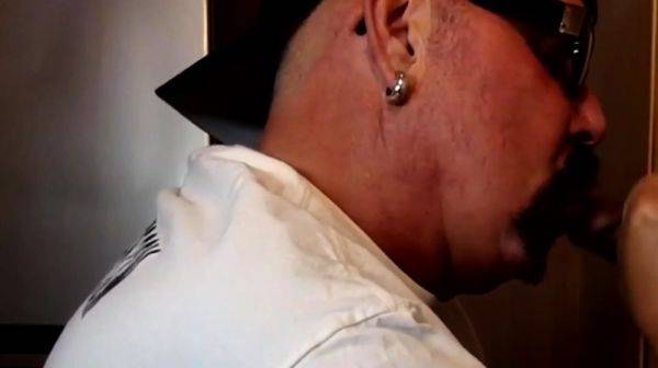 Gloryhole DILF with moustache sucks cock - drtuber.com on systemporn.com