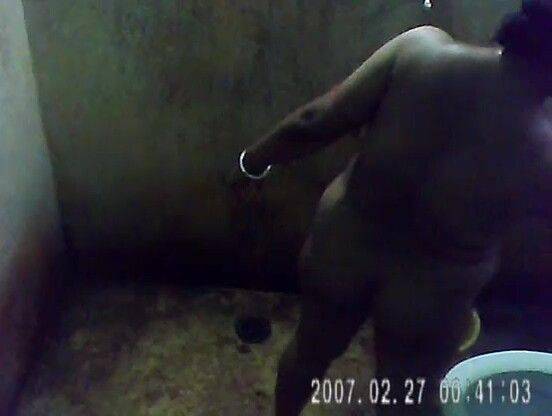 Mature Indian Bengali Bath captured in bathroom by nephew - voyeurhit.com - India on systemporn.com