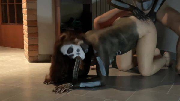 I Fuck Her Hard After A Halloween Party With Big Dildo In Her Mouth - hclips.com on systemporn.com