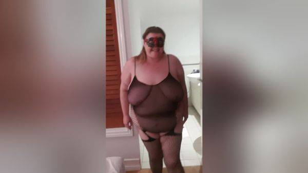 Bbw Bunny In Black With Mask - Black Mask - videomanysex.com on systemporn.com