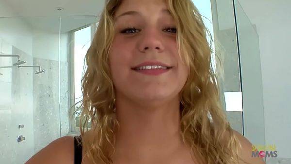 Big Boobs Blonde Girl Mounts Her Wet Vagina On A Hard Dick - videomanysex.com on systemporn.com