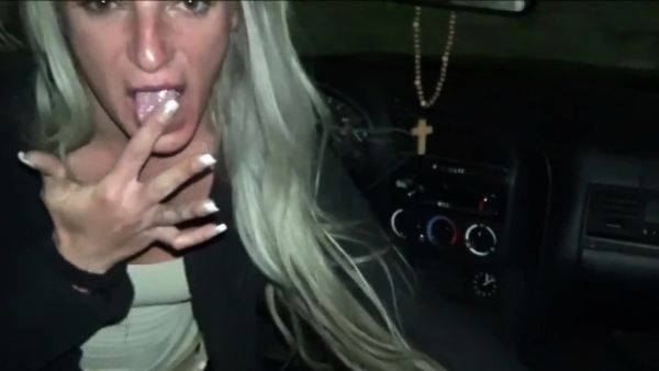 Blowjob in the car in a public parking lot - drtuber.com - Germany on systemporn.com
