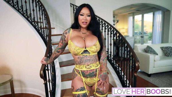JOI Featuring Busty Asian Connie Perignon with Tattoo - porntry.com on systemporn.com