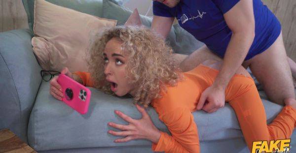 Curly blonde filmed loudly screaming with dick humping her cunt and ass - alphaporno.com on systemporn.com