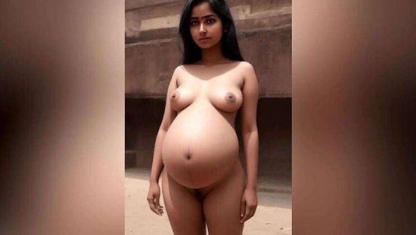 Young Pregnant Asian and Indian Lesbian MILFs with Big Tits and Sexy Curves - veryfreeporn.com - India on systemporn.com