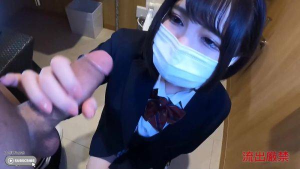 Asian schoolgirl sucked dick and got fucked in a bathroom pov - anysex.com - Japan on systemporn.com