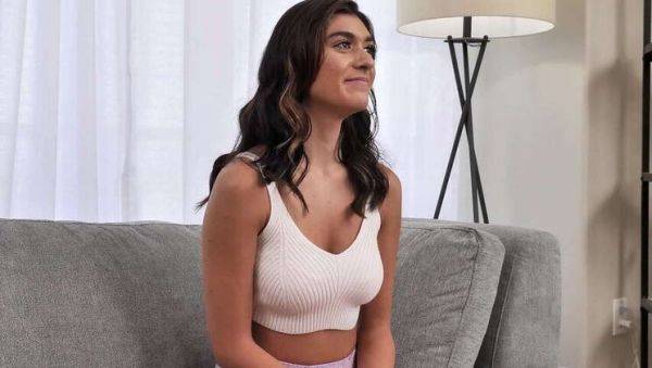 Teenager Aubry Babcock's First Time: Stuffed in Missionary and Doggystyle After Blowjob - veryfreeporn.com on systemporn.com