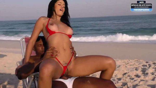 Beach Blowjob and Sex with a Big Cock - porntry.com - Brazil on systemporn.com