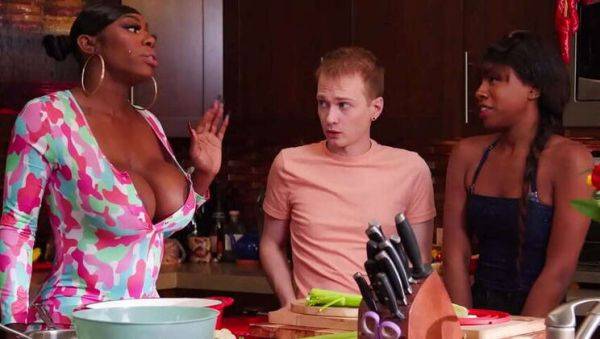 Seducing My Ebony Lover as Stepmom Prepares Meal - MILFED - porntry.com on systemporn.com