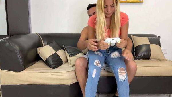 I enjoy my Friend grinding on my legs, giving me anal pleasure while distracted during her playtime - porntry.com on systemporn.com