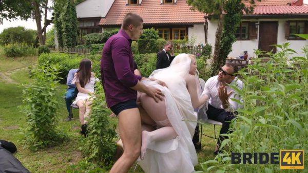 Big ass blondie gets fucked on her wedding day in front of everyone - anysex.com on systemporn.com