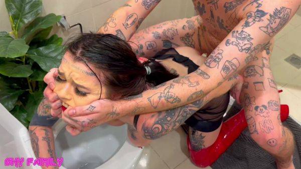 Tattooed couple loves unusual anal sex - like it! - anysex.com on systemporn.com