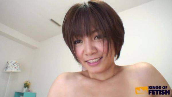 Busty Japanese Babe Gets Her Shaved Pussy Drilled Deep In Many Positions On The Bed - hotmovs.com - Japan on systemporn.com