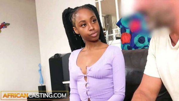 Ebony Amateur Kitty's Audition: Defiant Blowjob & Riding Hard for White Cock - porntry.com on systemporn.com