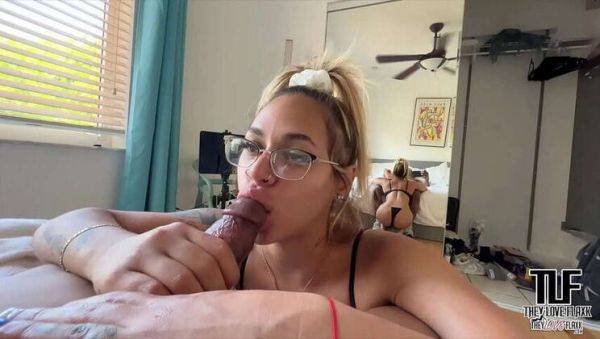 Sexy Latina in Glasses Gives Hot Blowjob and Swallow - xxxfiles.com on systemporn.com