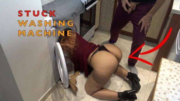 Dumb Maid Trapped in Washing Machine - xxxfiles.com on systemporn.com