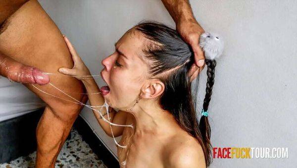 Latina in Tears During Face Fucking, Swallows Cum - porntry.com on systemporn.com