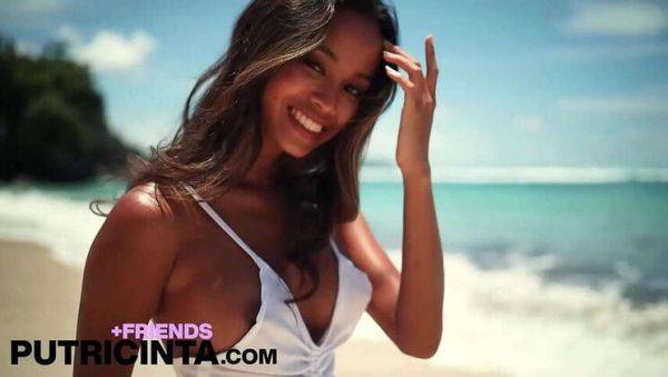 Asian Cutie Putri Cinta's Beach Romp with Big Ass & Small Tits - xxxfiles.com - Indonesia on systemporn.com
