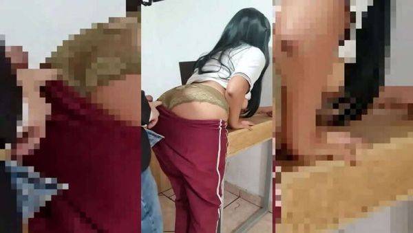 Authentic teen: Classroom quickie & cock-sucking. Latina student with big ass in public, sexy lingerie & school uniform. - veryfreeporn.com on systemporn.com