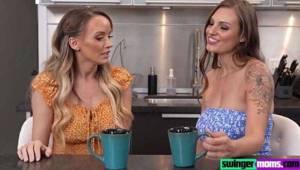 Stepmom Pristine Edge and Kenzie Love: Lesbian Encounter Caught on Tape for Stepson Threesome - porntry.com on systemporn.com