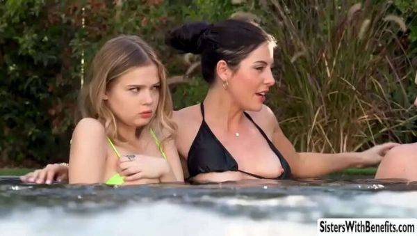 Petite Teens Coco & Theodora's Poolside Stepbrother Encounter with a Massive Cock - veryfreeporn.com on systemporn.com