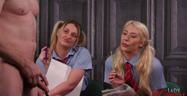 Addictive blonde babes play with the thick dick in charming oral FFM - alphaporno.com on systemporn.com