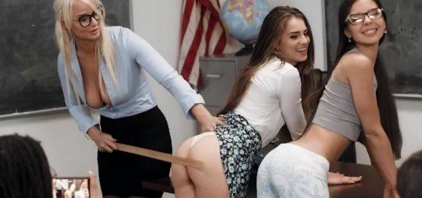 Professor London Rivers Teaches Slutty Students Milana Ricci and Sofie Reyez A Naughty Lesson - inxxx.com on systemporn.com