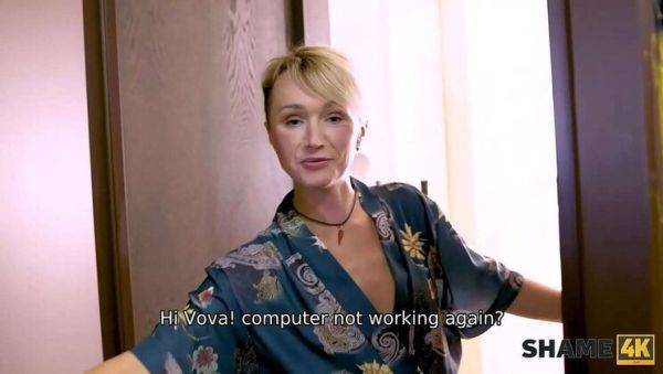 Shy Teen Fucks Hot Mature Neighbor in Kitchen - Cherry Aleksa - veryfreeporn.com - Russia on systemporn.com