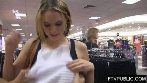 Keira Nicole Flashes Her Pussy in Risky Mall Adventure - xxxfiles.com on systemporn.com