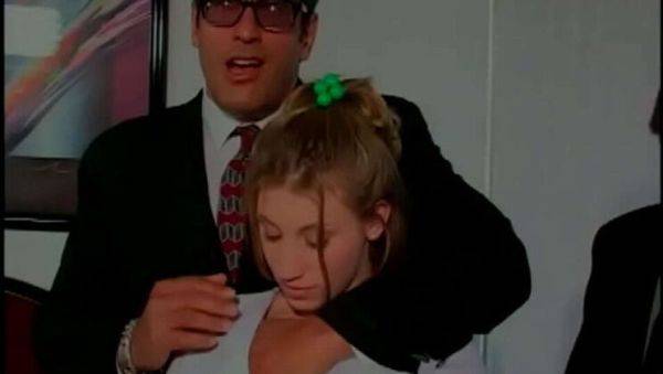 Young Blonde Teen Gets Double Penetrated in Rough Anal Threesome - veryfreeporn.com on systemporn.com