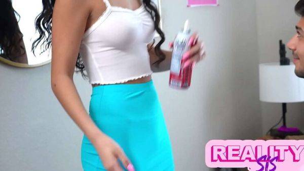 Stepbro Catches Angel Gostosa's Whipped Cream Fetish - Latina Petite Blowjob & Pussy Licking - porntry.com on systemporn.com