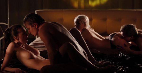 Dashing girls swap lovers in charming foursome in the middle of the night - alphaporno.com on systemporn.com