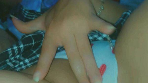 Caught in Virtual Class: Hot Blonde Teen Fairy Bliss Touching Herself and Moaning in Uniform - veryfreeporn.com - Britain on systemporn.com