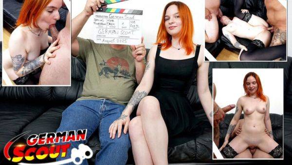 German Scout MMF Threesome with Redhead Teen - Blowjob and Cumshot in HD - porntry.com - Germany on systemporn.com