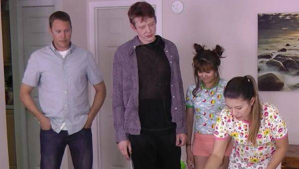 Busty Teen Foursome Strips After Losing Boomsticks Game - porntry.com - Britain on systemporn.com