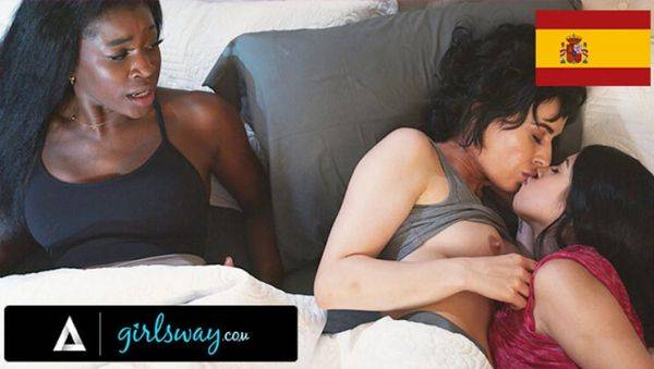 Olive Glass & Alex Coal Horny Threesome Fingering with Nicole Kitt - Sneaky Lesbian Foreplay and Double Penetration - xxxfiles.com - Britain on systemporn.com