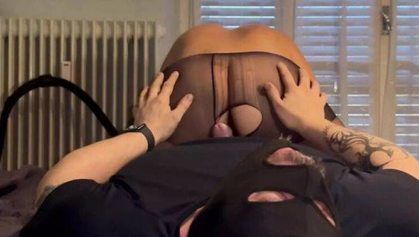 Wife in pantyhose handjob makes him cum hard - Amateur Italian couple fetish - veryfreeporn.com - Usa - Italy on systemporn.com