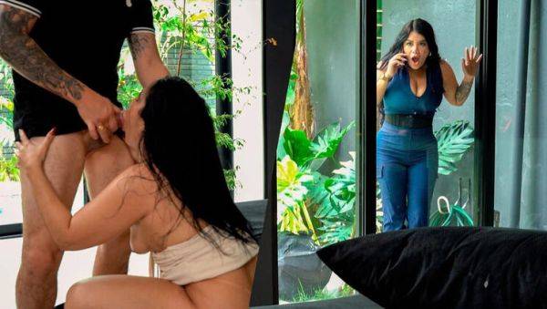 Big Ass Colombian MILF SarahBlack Fucks Husband in Kitchen While Friend Watches - Deep Throat Blowjob & Doggy Style - veryfreeporn.com - Spain - Peru - Colombia on systemporn.com