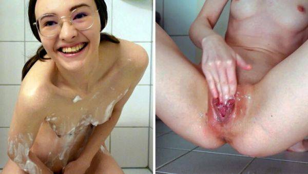 Very Skinny German Girl Squirting with Small Tits and Big Labia - porntry.com - Germany on systemporn.com