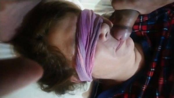 Stepmom Sucks Stepson's Big Cock and Gets Huge Cumshot in Mouth - veryfreeporn.com - India on systemporn.com