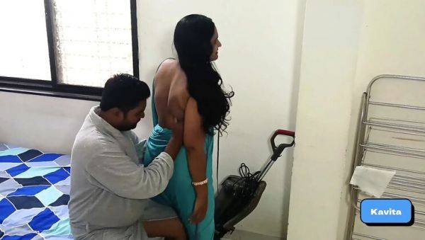 Kavita's Hairy Pussy Fucked in Silk Saree - Desi Indian Blowjob Close Up - xxxfiles.com - India on systemporn.com