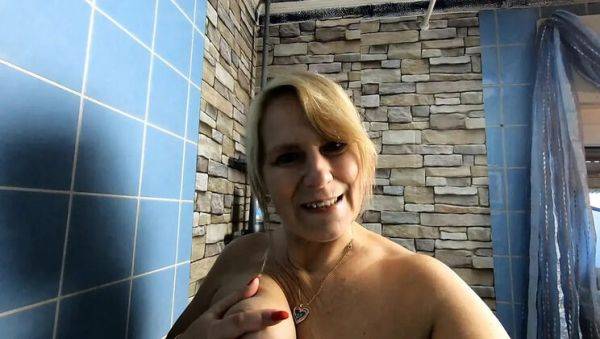 SweetSusi's Dirty German Solo - Big Ass Blonde Masturbates Nude in Bathroom - veryfreeporn.com - Germany on systemporn.com