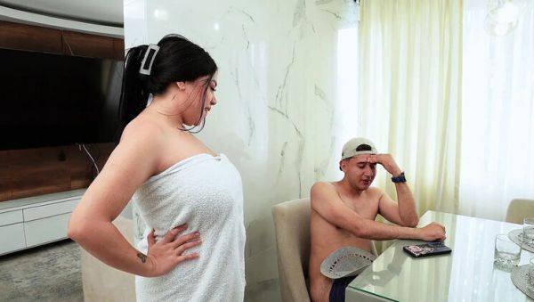 Amateur Latina MILF AndreaBusty Catches Step Son Tommy Santox Jerking Off To Her Videos And Gets Cum On Big Natural Tits - porntry.com - Russia - Colombia on systemporn.com