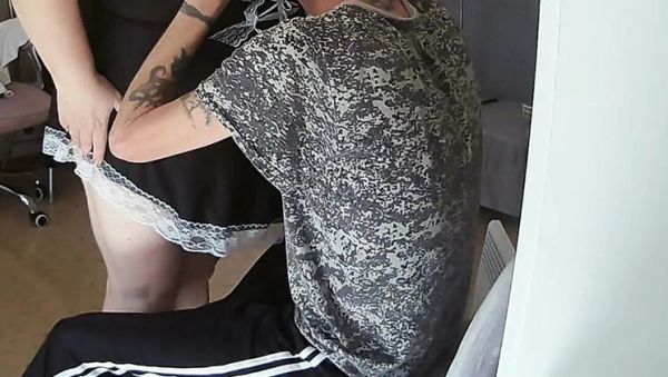 Mature Maid Lights Up Dick and Gets Doggy Style Fucking - veryfreeporn.com on systemporn.com