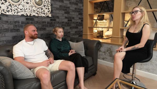 Bella Mur & Sara Bork Threesome Cuckold Wife: Big Dick Blowjob & Rough Doggy Style Fuck - porntry.com - Britain on systemporn.com