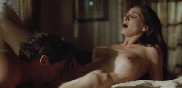 Brunette milf Silvia Saige gets her pussy railed on the bed - alphaporno.com on systemporn.com