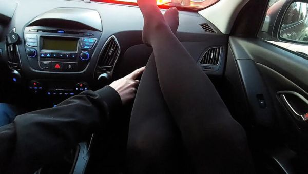 Step Mommy Teases Me With Her Nylon Legs In The Car - veryfreeporn.com - Britain - Spain - Romania - Germany on systemporn.com
