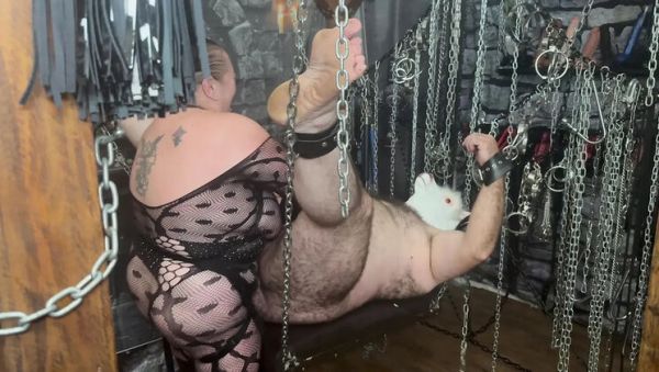 Mature BBW Domina Satana Dominates Sub Lamby in Hardcore BDSM Dungeon - xxxfiles.com - Britain on systemporn.com