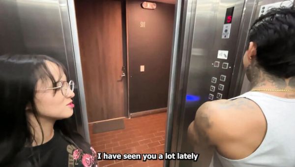 Neighbor Gets Fucked Hard in Elevator - Big Tits Colombian Amateur Doggystyle - porntry.com - Colombia on systemporn.com