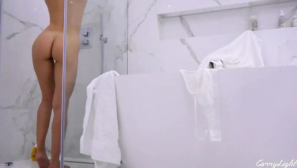 CarryLight Cumshot POV - Big Ass Babe Shower in Skirt Wet and Messy HD - veryfreeporn.com - Britain on systemporn.com